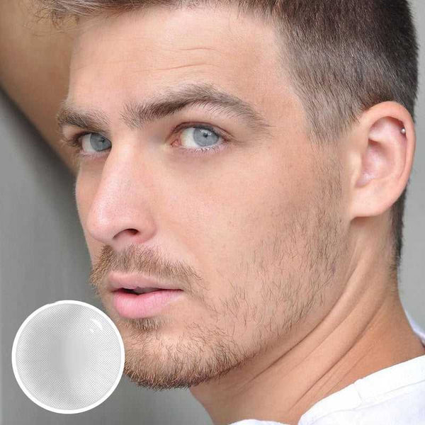 Modelo con lentillas gris cristal Ice Gray - LookPerfect